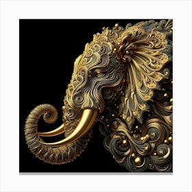 Golden Elephant 10 Canvas Print