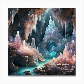 Cave Of Crystals Canvas Print