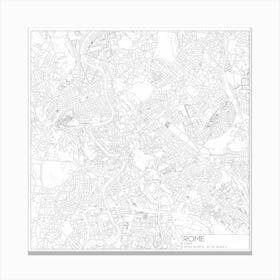 Rome Italy city map black on white blueprint design Toile