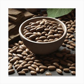 Coffee Beans In A Bowl 7 Canvas Print