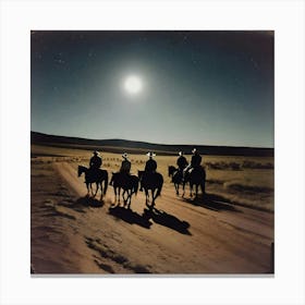 Moonlight In The Desert Canvas Print