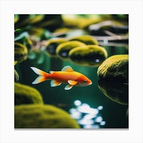 Goldfish In A Pond Canvas Print