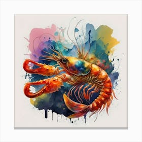 Prawn, Underwater World of Shrimp Canvas Print