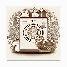 Vintage Washing Machine Canvas Print