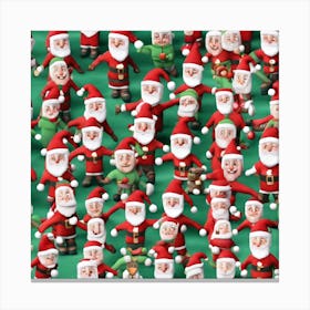 Christmas Santas Canvas Print