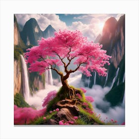 Chinese Cherry Blossom Tree 1 Canvas Print