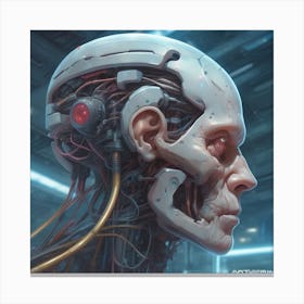 Cyborg Head 47 Canvas Print