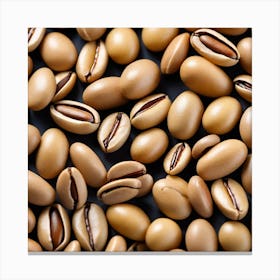 Coffee Beans On A Black Background 2 Canvas Print