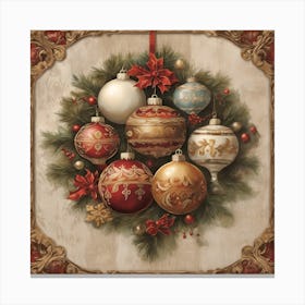 Christmas Ornaments Canvas Print