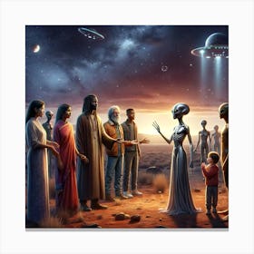 First Contact With Aliens Canvas Print