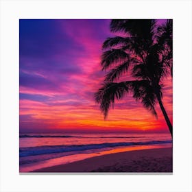 Sunset On The Beach 11 Canvas Print