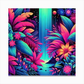 Lush&vibrant Tropical Jungle Canvas Print