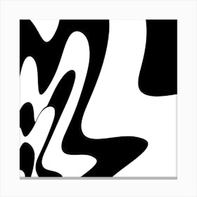 Black And White Abstract Painting Canvas Print