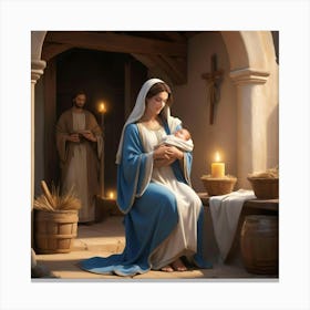 Jesus And Mary 1 Canvas Print