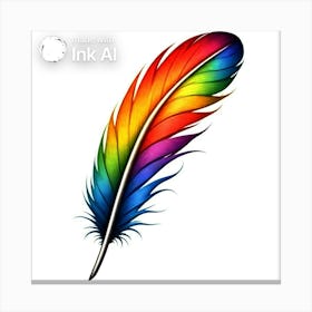 Rainbow Feather 1 Canvas Print