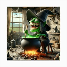 Green Witch 6 Canvas Print