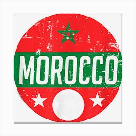 Morocco Flag Soccer Moroccan Team Supporter Canvas Print