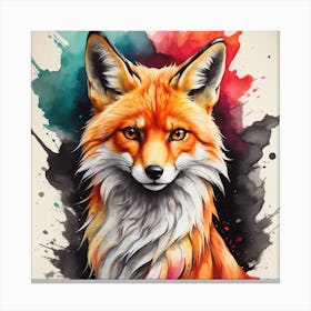 Fox Painting 1 Canvas Print