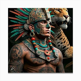 Aztec Warrior 1 Canvas Print