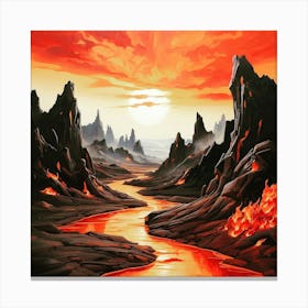 Magma Lake Canvas Print