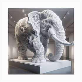 Elephant Sculpture Canvas Print