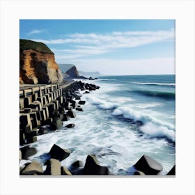 Cliffs On The Coast Canvas Print