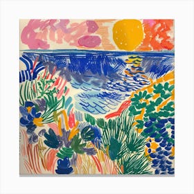 Seaside Doodle Matisse Style 2 Canvas Print