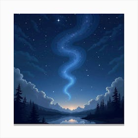 Dreamy Night Sky With Swirling Constellations 1 Canvas Print