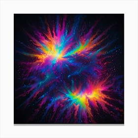 Abstract Colorful Explosion Canvas Print