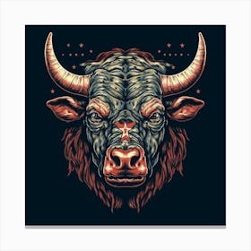 Bull Head 3 Canvas Print