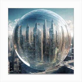 Futuristic Cityscape 92 Canvas Print