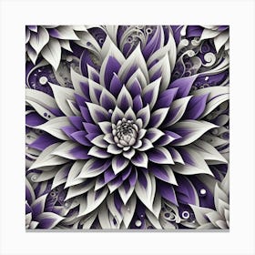 Purple Dahlia Canvas Print