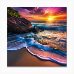 Sunset At The Beach 162 Canvas Print