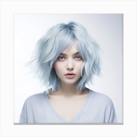 Blue Hair Canvas Print