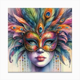 Peacock Mask Canvas Print