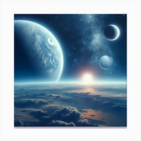 Planets In Space 1 Canvas Print