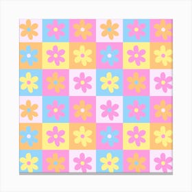 Daisy Checkers Canvas Print