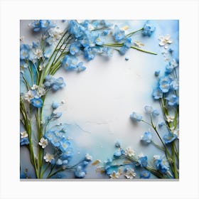 Blue Forget Me Not Flowers Canvas Print