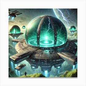 Uranian Vanguard Shield Generators Canvas Print