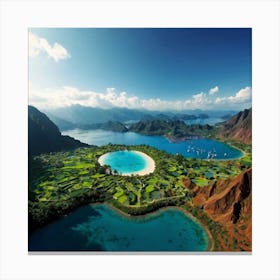 Blue Lagoon In Korea Canvas Print