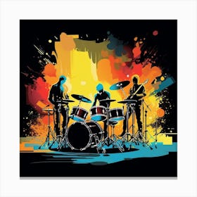 Band On Drums Canvas Print