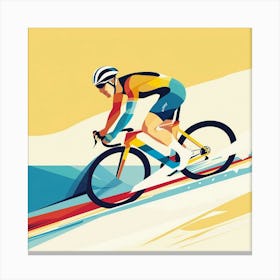 Olympic Cyclist Canvas Print