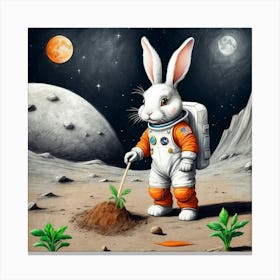 Rabbit In Space 13 Canvas Print