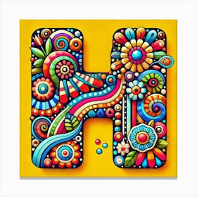 Letter H Canvas Print