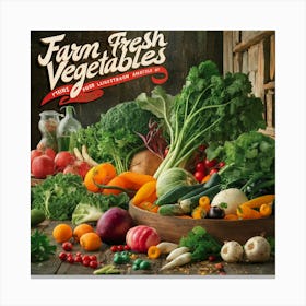 Farm Fresh Vegetables 1 Canvas Print