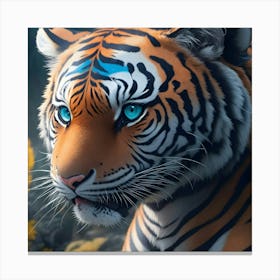Baby Tiger With Cute Eyes Canvas Print
