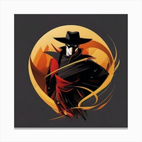 Zorro style Samurai Canvas Print