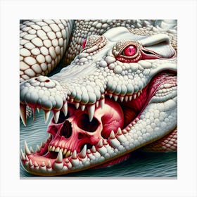 Albino Crocodile Canvas Print