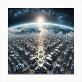 Futuristic City 155 Canvas Print