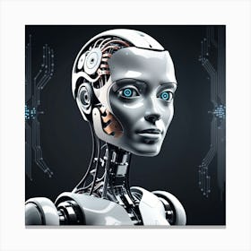 Robot Portrait 11 Canvas Print